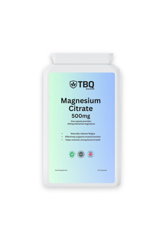 Magnesium Citrate 500mg – 120 Capsules (150mg Elemental)